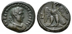 Egypt, Alexandria Gallienus, 253-268 Tetradrachm circa 254-255 (year 2), billon 22.5mm., 10.70g. Laureate, draped and cuirassed bust r. Rev. Eagle sta...