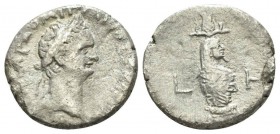 Egypt, Alexandria. Dattari. Domitian, 81-96 Tetradrachm circa 88-89 (year 8), billon 25.5mm., 8.52g. Laureate head r. Rev. Canopus of Osiris r.; in fi...