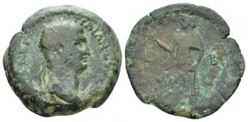 Egypt, Alexandria. Dattari. Trajan, 98-117 Drachm circa 98-99 (year 2), Æ 35mm., 21.82g. Laureate head r. Rev. Elpis advancing l.,holding flower and r...