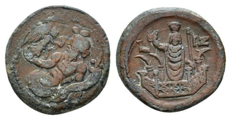 Egypt, Tesserae. Dattari. Tesserae. circa II-III cent., PB 17.5mm., 3.68g. Nilus...