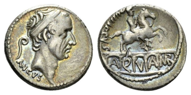 L. Marcius Philippus. Denarius circa 56, AR 18mm., 3.90g. Diademed head of Ancus...