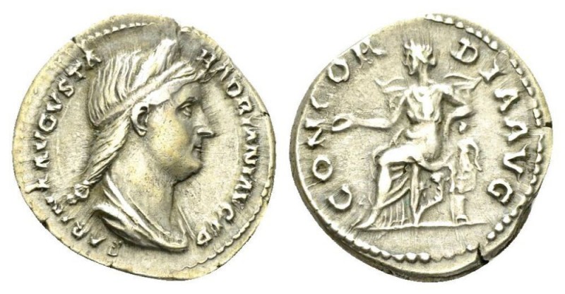 Sabina, wife of Hadrian Denarius circa 128-137, AR 18.5mm., 3.27g. SABINA AVGVST...