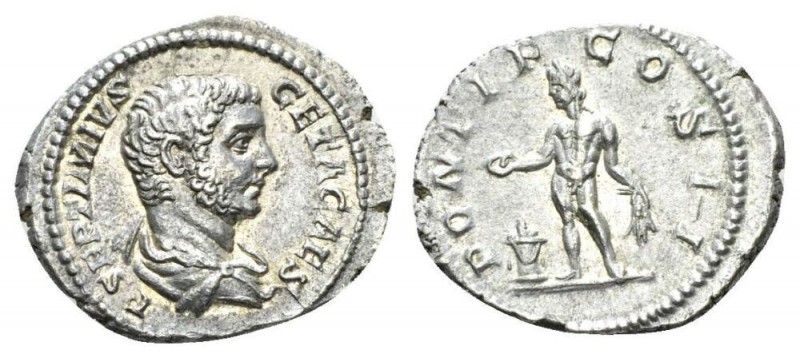 Geta Caesar, 198-209 Denarius circa 208-209, AR 21.5mm., 2.88g. P SEPTIMIVS GETA...