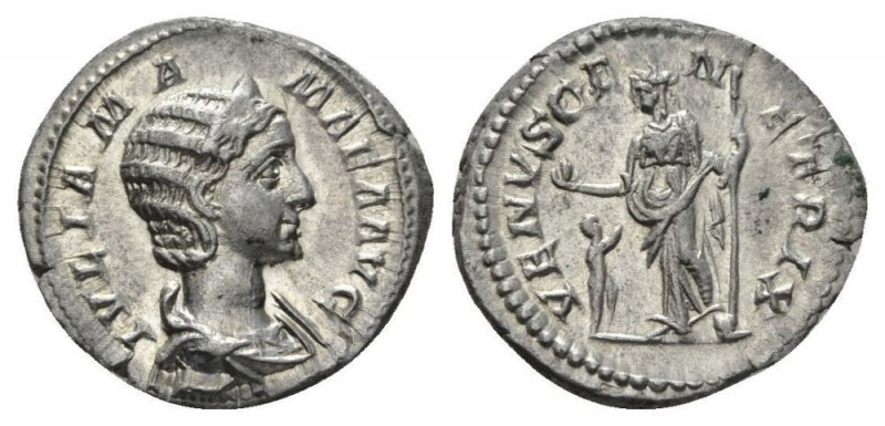 Julia Mamaea, mother of Severus Alexander Denarius circa 222-225, AR 20mm., 3.51...