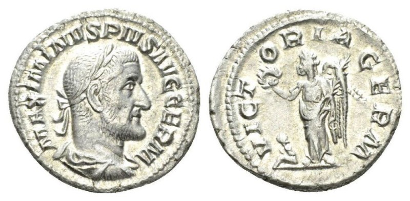 Maximinus I, 235-238 Denarius circa 236-237, AR 20mm., 3.38g. Laureate, draped, ...