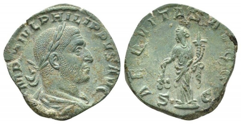 Philip I, 244-249 Sestertius circa 244-249, Æ 28.5mm., 14.90g. IMP M IVL PHILIPP...