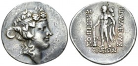 Island of Thrace, Thasos Tetradrachm circa 180-100, AR 33.5mm., 16.88g. Ivy-wreathed head of young Dionysus r. Rev. Heracles standing l., holding club...
