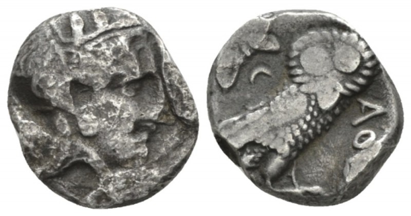 Attica, Athens Drachm after 449, AR 12.5mm., 4.04g. Head of Athena r., wearing A...