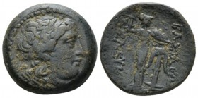 The Seleucid Kings, Seleucus I Nicator, 312- 281 BC Antioch Bronze circa 300-281, Æ 20.5mm., 8.38g. Laureate head of Apollo r. Rev. Athena Promachos s...