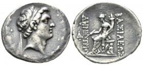 The Seleucid Kings, Demetrius I Soter, 162-150 Antioch on the Orontes Tetradrachm circa 162-154, AR 31mm., 16.72g. Diademed head r.; laurel-wreath bor...