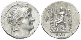 The Seleucid Kings, Alexander II Zabinas, 128-122 Damascus Tetradrachm circa 125-124, AR 29.5mm., 16.36g. Diademed head r. Rev. Zeus seated l., holdin...