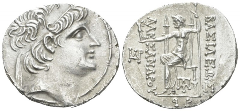 The Seleucid Kings, Alexander II Zabinas, 128-122 Damascus Tetradrachm circa 123...