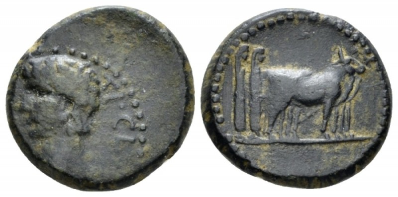 Macedonia, Philippi Claudius, 41-54 Bronze circa 41-54, Æ 17mm., 4.98g. TI CLAV ...