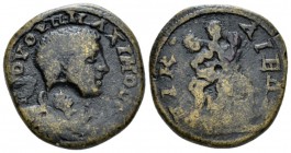 Bithynia, Nicaea Maximus Caesar, 235-238 Bronze 235-238, Æ 23.5mm., 5.95g. Bareheaded and draped bust r. Rev. Heracles wrestling the giant Antaeus. R....