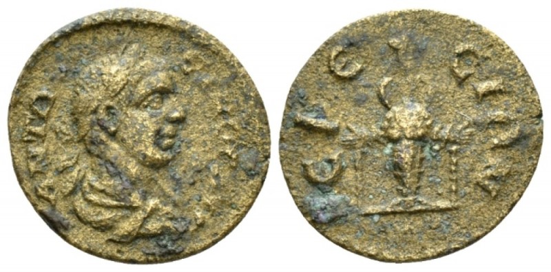 Ionia, Ephesus Elagabalus, 218-222 Bronze circa 218-222, Æ 19mm., 2.09g. Laureat...