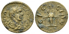 Ionia, Ephesus Elagabalus, 218-222 Bronze circa 218-222, Æ 19mm., 2.09g. Laureate, draped and cuirassed bust r. Rev. Cultus statue of Ephesian Artemis...