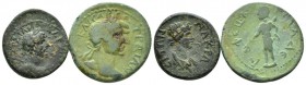 Lydia, Philadelphia Trajan, 98-117 Lot of two bronzes circa 98-138, Æ 19.5mm., 6.93g. Lot of two bronzes: Laureate head r. Rev. Apollo standing l., wi...