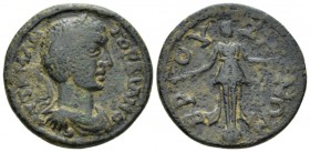 Phrygia, Bruzos Gordian III, 238-244 Bronze circa 238-244, Æ 25mm., 8.18g. AVT K M AN – ΓOPΔIANO – C Laureate, draped and cuirassed bust r. Rev. BPOY ...