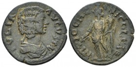 Pisidia, Antioch Julia Domna, wife of Septimius Severus Bronze circa 193-217, Æ 22.5mm., 4.63g. Draped bust r. Rev. ANTIOCH COL CAES Genius standing l...