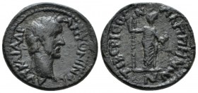 Pisidia, Pappa Tiberia Antoninus Pius, 138-161 Bronze circa 138-161, Æ 23mm., 6.39g. Laureate head r. Rev. Mên standing r., holding scepter and pine c...