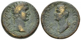 Cilicia, Anazarbus Domitian, 81-96 Bronze circa 93/94 (year 112),, Æ 21.5mm., 9.25g. AYTO KAI ΘE YI ΔOMITIANOΣ ΣE ΣEP Laureate head of Domitian r.; be...