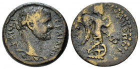 Cilicia, Irenopolis Trajan, 98-117 Bronze circa 98, Æ 18mm., 3.39g. Laureate head r. Rev. Eirene-Nemesis standing, r., holding kerukeion and caduceus;...