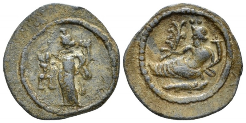 Egypt, Alexandria. Dattari. Tessera circa II-III cent., PB 20mm., 2.63g. Nilus r...