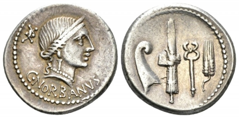 C. Norbanus. Denarius 83, AR 19.5mm., 3.97g. C·NORBANVS Diademed head of Venus r...