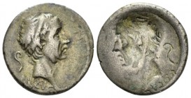 L. Marcius Philippus. Brockage denarius circa 56, AR 18.5mm., 3.66g. Diademed head of Ancus Marcius r.; behind, lituus and below, ANCVS. Rev. Same typ...