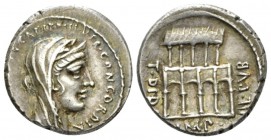 P. Fonteius P.f. Capito. Denarius circa 55, AR 17.5mm., 3.84g. P·FONTEIVS·CAPITO·III·VIR CONCORDIA Diademed and draped head of Concordia r. Rev. T·DID...