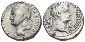 Vespasian, 69-79 Tetradrachm circa 69-70 (New Holy Year 2), AR 23mm., 14.95g. Laureate bust of Vespasian l., slight drapery. Rev. Laureate head of Tit...