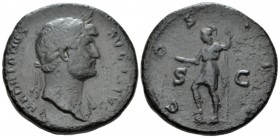 Hadrian, 117-138 Sestertius circa 125-128, Æ 32mm., 23.62g. Hadrian, 117 – 138. Sestertius Rome 125-128, Æ 32mm, 23.62g. Laureate head r., with draper...