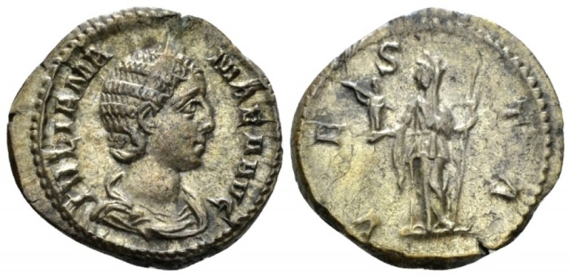 Julia Mamaea, mother of Severus Alexander Denarius circa 222-235, AR 20.5mm., 3....