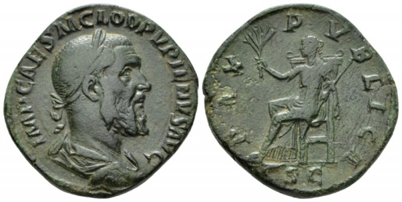 Pupienus, 22nd April – 29th July 238 Sestertius circa April-July 239, Æ 30mm., 1...