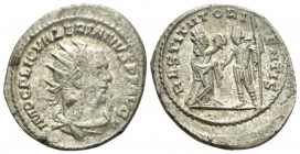Valerian I, 253-260 Antoninianus Samosata 253, AR 22.5mm., 4.17g. Radiate, draped and cuirassed bust r. Rev. Turreted female (the Orient) standing r.,...