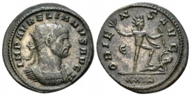 Aurelian, 270-275 Antoninianus Rome circa 270-275, billon 23.5mm., 4.08g. Radiate and cuirassed bust r. Rev. Sol walking r., holding laurel-branch and...