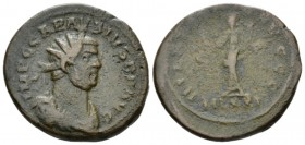 Carausius, 287-293 Antoninianus Londinium circa 286-293, Æ 24.5mm., 6.12g. Radiate, draped and cuirassed bust r. Rev. HILARITAS AVGG Hilaritas standin...