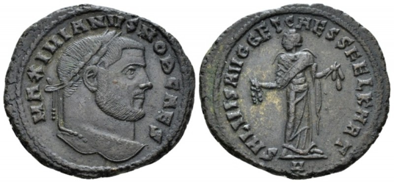 Galerius Maximianus Caesar, 293-305 Follis Carthage circa 299-303, Æ 28mm., 9.56...