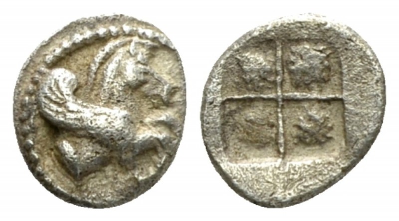 Macedonia, Argilos Hemiobol circa 495-477, AR 8mm., 0.39g. Macedonia, Argilos ci...