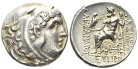 Kingdom of Macedon, Alexander III, 336 – 323 Odessus Tetradrachm circa 315-310, AR 28.5mm., 16.59g. Head of Heracles r., wearing lion's skin headdress...