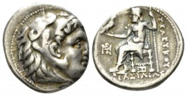 The Seleucid Kings, Seleucus I Nicator, 312- 2 Seleucia on Tigris Drachm circa, AR 17.5mm., 4.04g. Head of Herakles r., wearing lion-skin headdress. R...