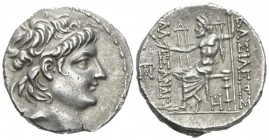 The Seleucid Kings, Alexander II Zabinas, 128-122 Antioch on the Orontes Tetradrachm circa 128-122, AR 28mm., 16.36g. Diademed head r. Rev. Zeus seate...