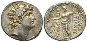The Seleucid Kings, Antiochus VIII Epiphanes, 121-96 Antioch Tetradrachm circa 112-110, AR 29mm., 16.49g. Diademed head r., Rv. BAΣIΛEΩΣ ANTIOXOY EΠIΦ...