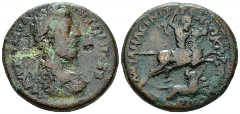 Pontus, Amasia Commodus, 177-192 Bronze 186-187 (year 189), Æ 33mm., 23.57g. Lau...