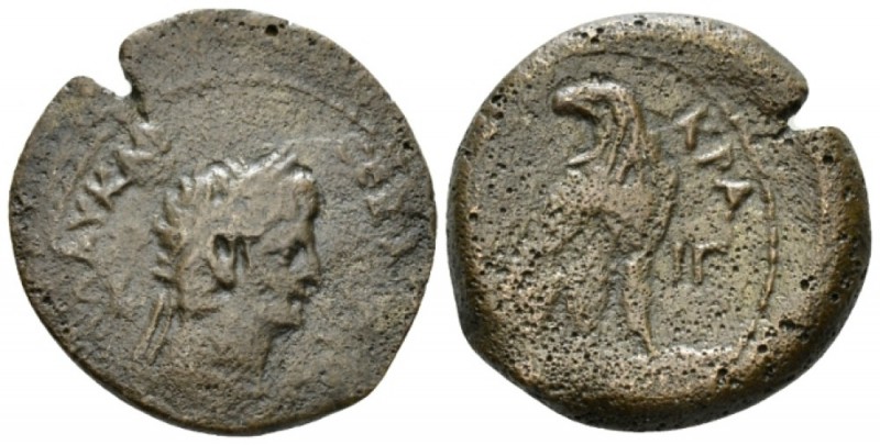 Egypt, Alexandria. Dattari. Claudius, 41-54 Diobol circa 52-53 (year 13), Æ 26mm...