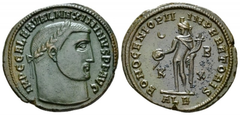 Maximinus II, 309-313 Follis Alexandria circa 311-312, Æ 26.5mm., 7.30g. Laureat...