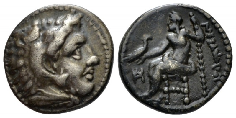Kingdom of Macedon, Alexander III, 336 – 323 Miletus Drachm circa 325-323, AR 26...