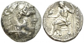 Kingdom of Macedon, Alexander III, 336 – 323 Tyre Tetradrachm circa 312-311, AR 26mm., 16.86g. Head of Herakles r., wearing lion skin headdress. Rev. ...