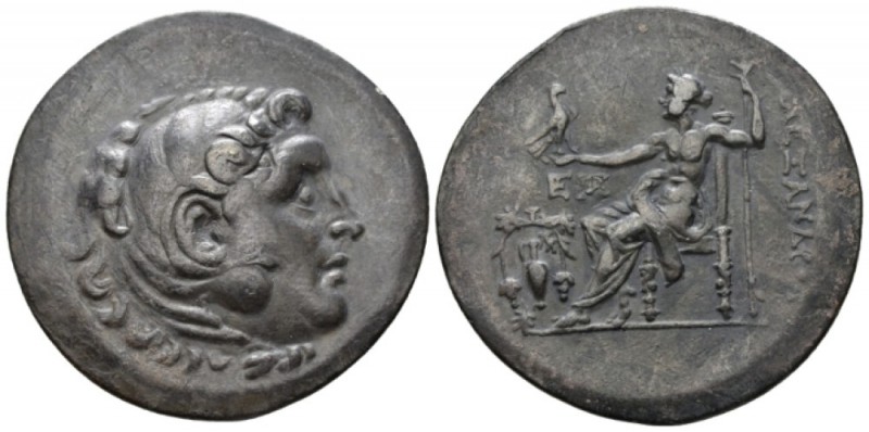 Kingdom of Macedon, Temnos Tetradrachm circa 188-170, AR 37mm., 16.26g. Head of ...