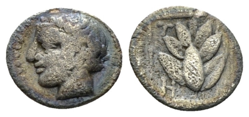 Thrace, Trierus Hemiobol circa 450-400, AR 11mm., 0.37g. Laureate head of Apollo...